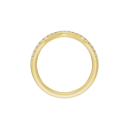 1/4 CTW Lab-Grown Diamond Band, 5 mm, Claw-Prong Three-Stone Engagement