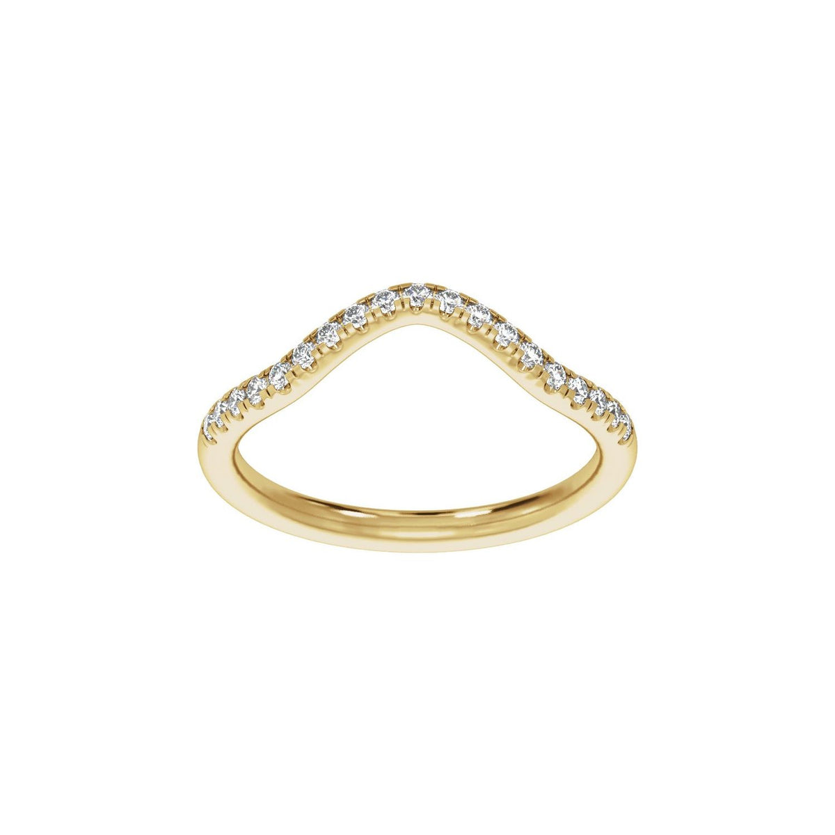 1/4 CTW Lab-Grown Diamond Band, 5 mm, Claw-Prong Three-Stone Engagement