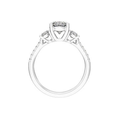 4 1/8 CTW Lab-Grown Diamond Three-Stone Engagement Ring