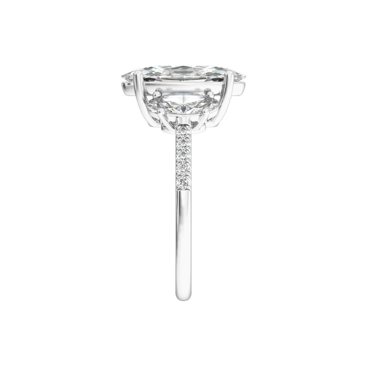 4 1/8 CTW Lab-Grown Diamond Three-Stone Engagement Ring