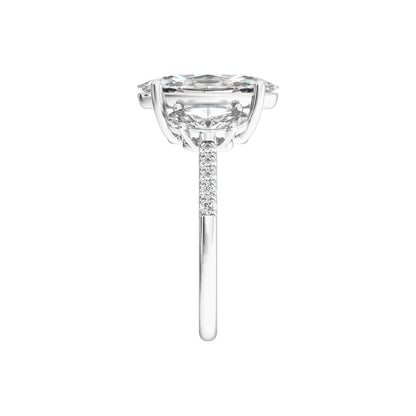 4 1/8 CTW Lab-Grown Diamond Three-Stone Engagement Ring
