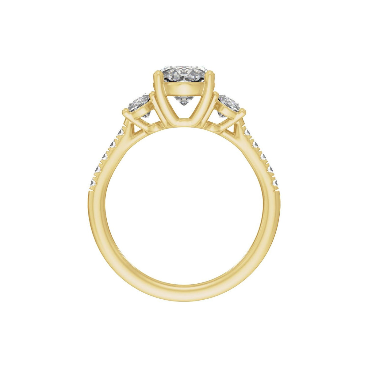 4 1/8 CTW Lab-Grown Diamond Three-Stone Engagement Ring