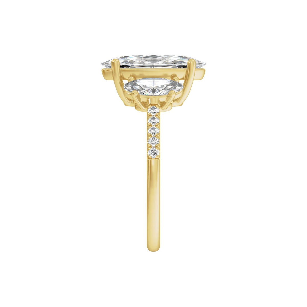 4 1/8 CTW Lab-Grown Diamond Three-Stone Engagement Ring