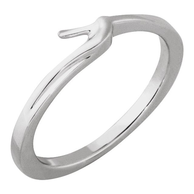 14K White Gold Band, 4.5 mm