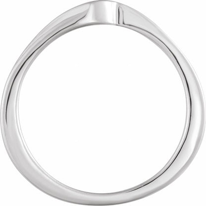 14K X1 White Gold Band, 4.5 mm