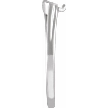 14K White Gold Band, 4.5 mm