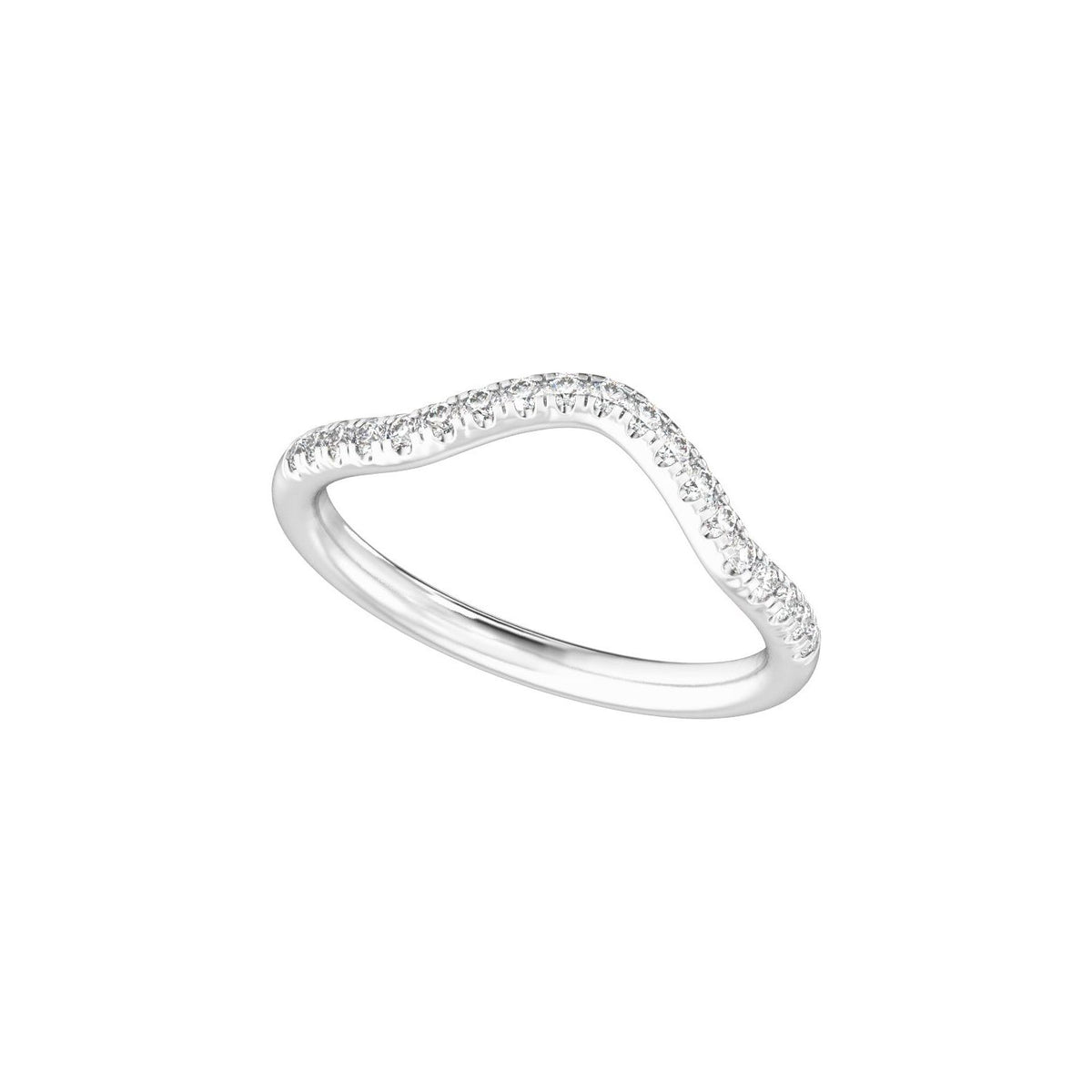 1/4 CTW Lab-Grown Diamond Band, 5 mm, Claw-Prong Three-Stone Engagement