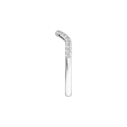 1/4 CTW Lab-Grown Diamond Band, 5 mm, Claw-Prong Three-Stone Engagement
