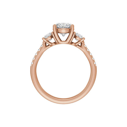 4 1/8 CTW Lab-Grown Diamond Three-Stone Engagement Ring