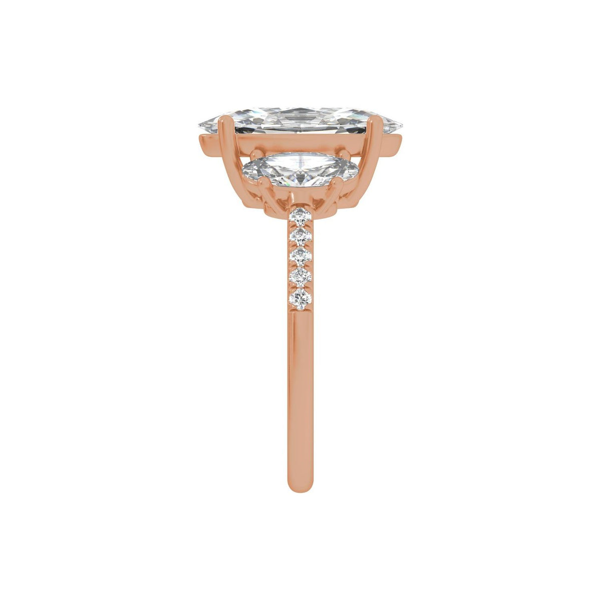 4 1/8 CTW Lab-Grown Diamond Three-Stone Engagement Ring