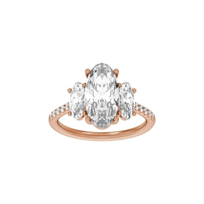 4 1/8 CTW Lab-Grown Diamond Three-Stone Engagement Ring