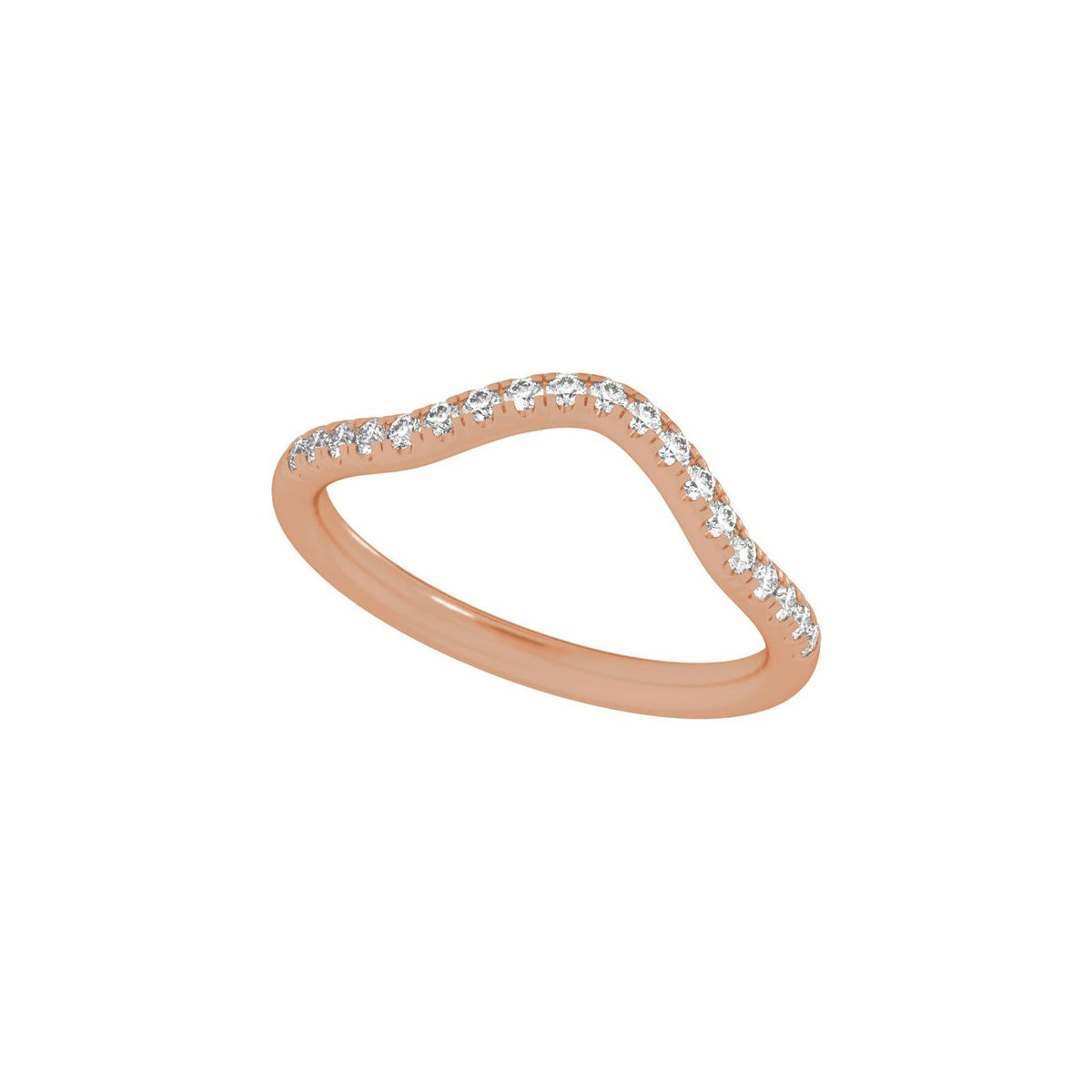 1/4 CTW Lab-Grown Diamond Band, 5 mm, Claw-Prong Three-Stone Engagement