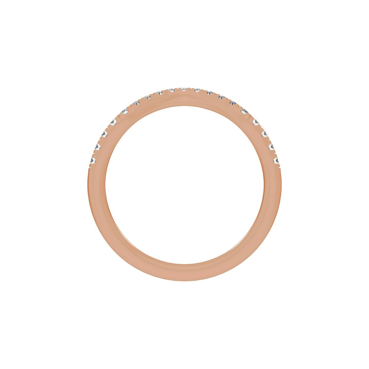 1/4 CTW Lab-Grown Diamond Band, 5 mm, Claw-Prong Three-Stone Engagement
