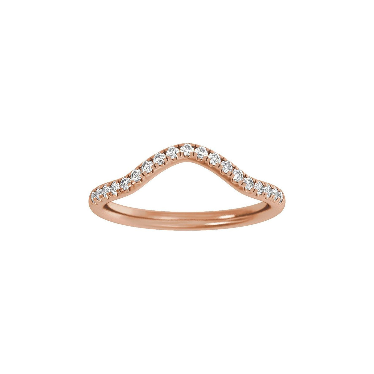 1/4 CTW Lab-Grown Diamond Band, 5 mm, Claw-Prong Three-Stone Engagement