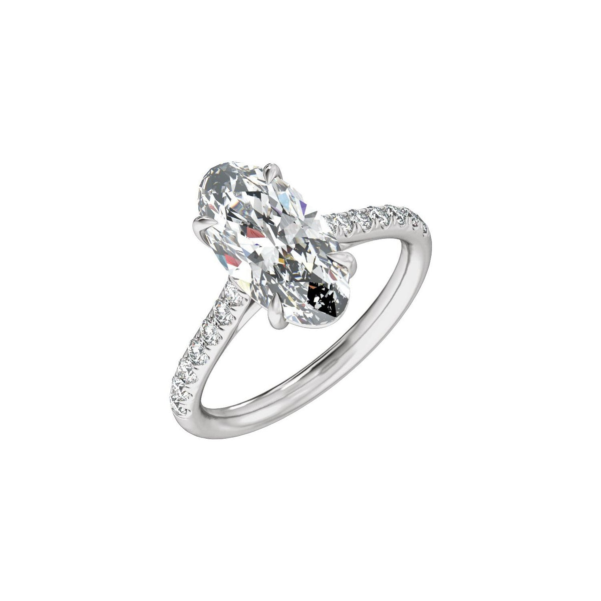 9.8x4.9 mm Oval 1 1/3 CTW Lab-Grown Diamond Engagement Ring