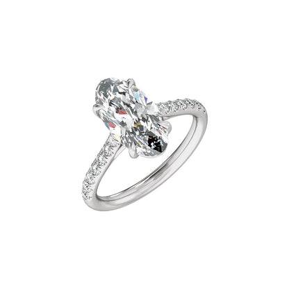 9.8x4.9 mm Oval 1 1/3 CTW Lab-Grown Diamond Engagement Ring