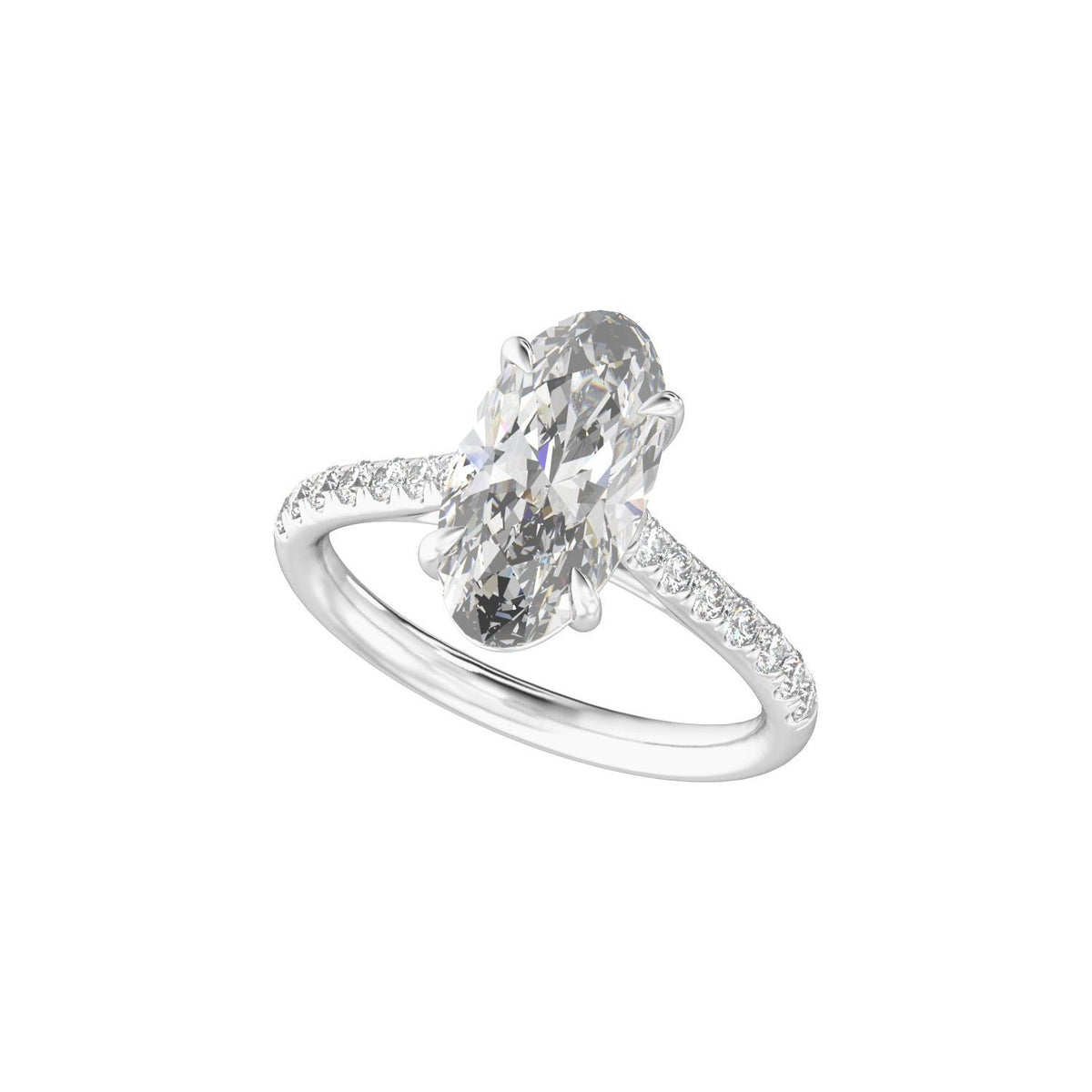 9.8x4.9 mm Oval 1 1/3 CTW Lab-Grown Diamond Engagement Ring