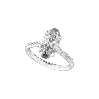 9.8x4.9 mm Oval 1 1/3 CTW Lab-Grown Diamond Engagement Ring