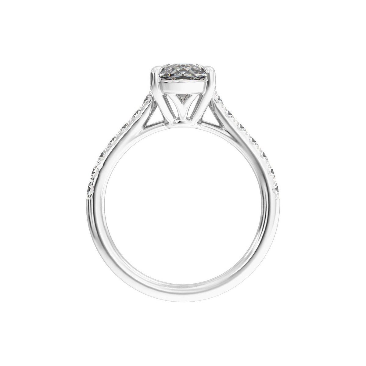 9.8x4.9 mm Oval 1 1/3 CTW Lab-Grown Diamond Engagement Ring