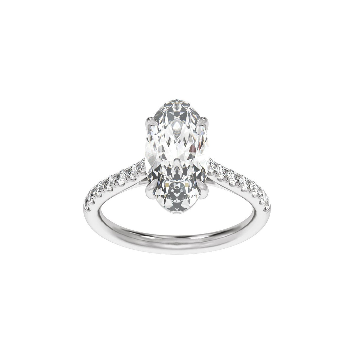 9.8x4.9 mm Oval 1 1/3 CTW Lab-Grown Diamond Engagement Ring