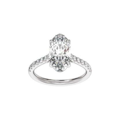 9.8x4.9 mm Oval 1 1/3 CTW Lab-Grown Diamond Engagement Ring
