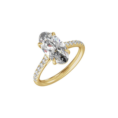 9.8x4.9 mm Oval 1 1/3 CTW Lab-Grown Diamond Engagement Ring