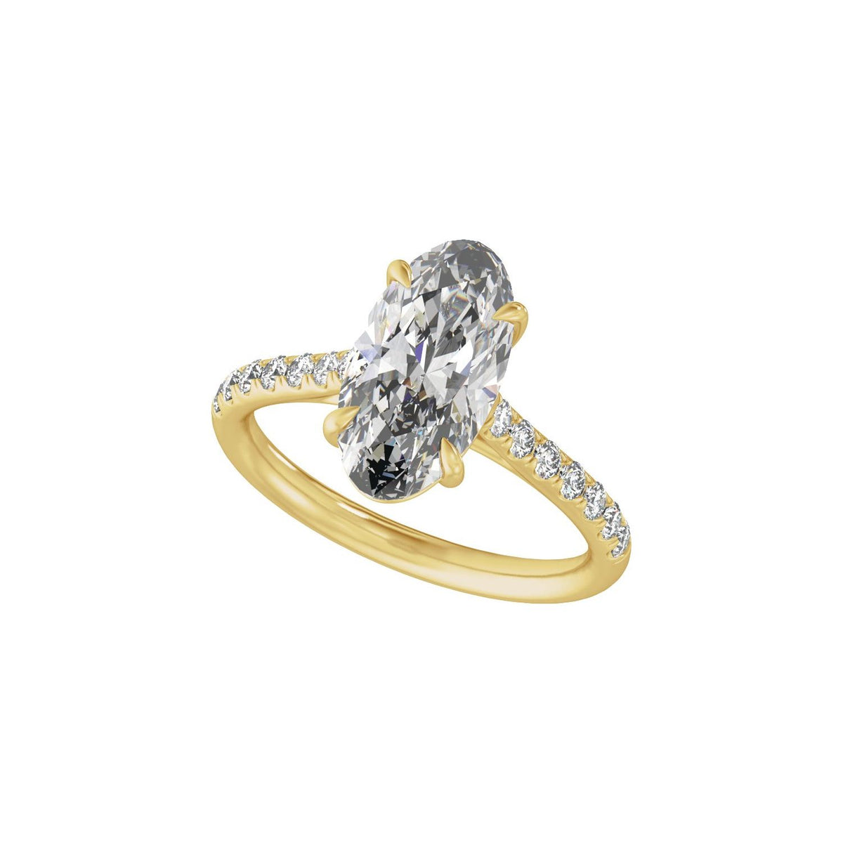 9.8x4.9 mm Oval 1 1/3 CTW Lab-Grown Diamond Engagement Ring