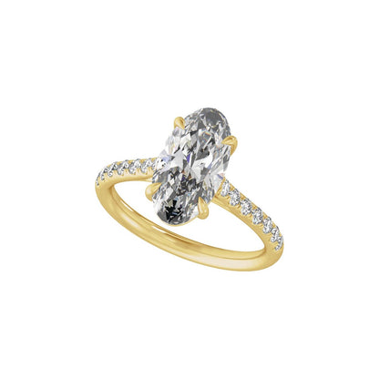 9.8x4.9 mm Oval 1 1/3 CTW Lab-Grown Diamond Engagement Ring