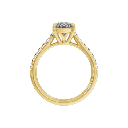 9.8x4.9 mm Oval 1 1/3 CTW Lab-Grown Diamond Engagement Ring