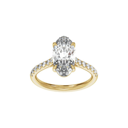 9.8x4.9 mm Oval 1 1/3 CTW Lab-Grown Diamond Engagement Ring
