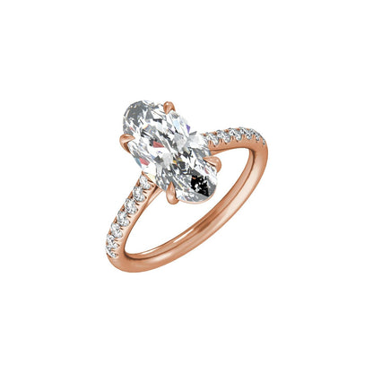 9.8x4.9 mm Oval 1 1/3 CTW Lab-Grown Diamond Engagement Ring