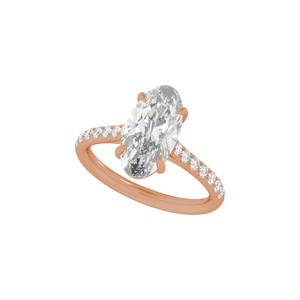 9.8x4.9 mm Oval 1 1/3 CTW Lab-Grown Diamond Engagement Ring