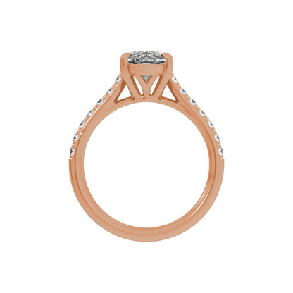 9.8x4.9 mm Oval 1 1/3 CTW Lab-Grown Diamond Engagement Ring