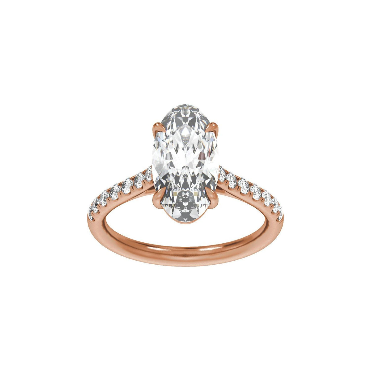 9.8x4.9 mm Oval 1 1/3 CTW Lab-Grown Diamond Engagement Ring