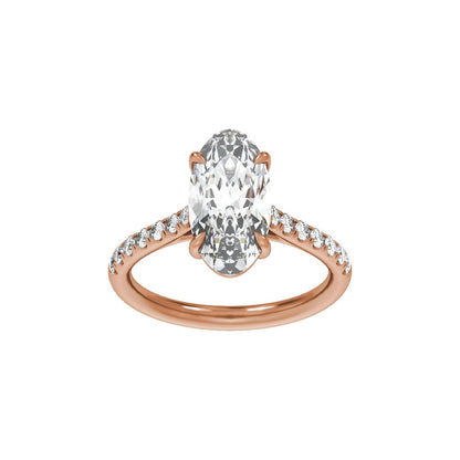 9.8x4.9 mm Oval 1 1/3 CTW Lab-Grown Diamond Engagement Ring