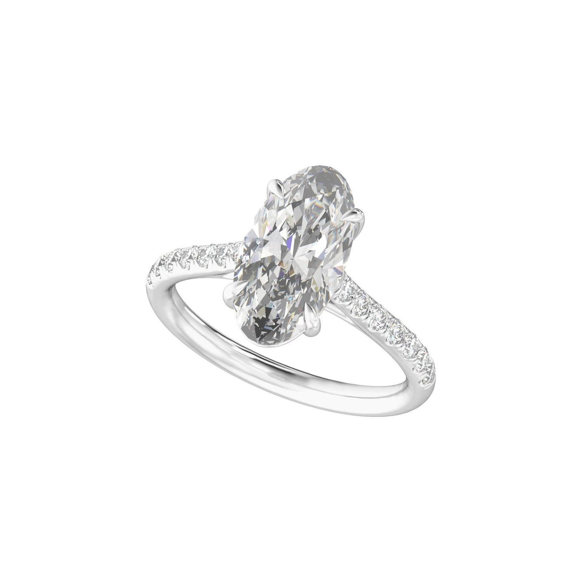 12.1x6.05 mm Oval 2 1/3 CTW Lab-Grown Diamond Engagement Ring