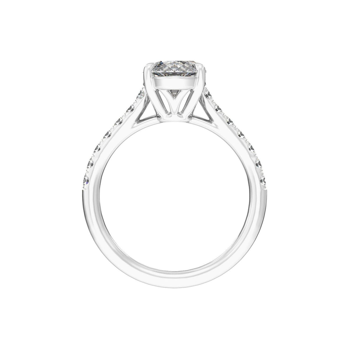 12.1x6.05 mm Oval 2 1/3 CTW Lab-Grown Diamond Engagement Ring
