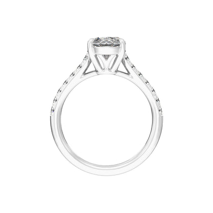 13.8x6.9 mm Oval 3 1/3 CTW Lab-Grown Diamond Engagement Ring