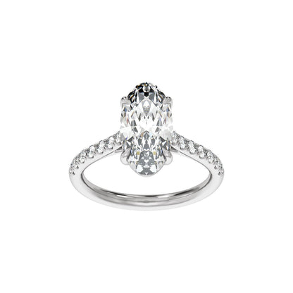12.1x6.05 mm Oval 2 1/3 CTW Lab-Grown Diamond Engagement Ring