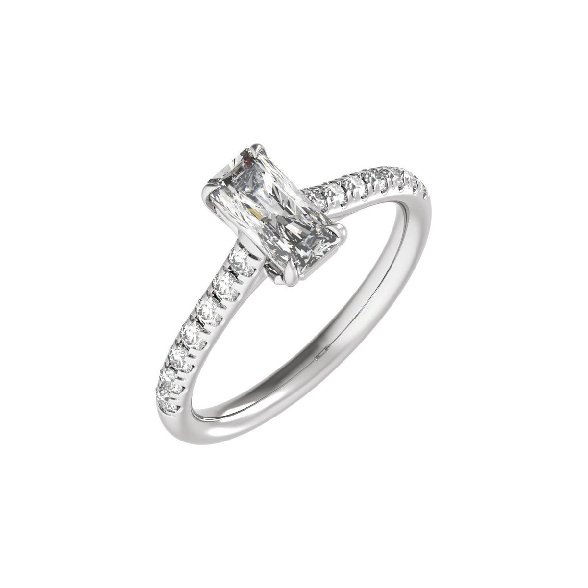 8.6x4.3 mm Radiant 1 1/3 CTW Lab-Grown Diamond Engagement Ring