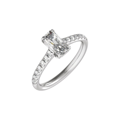 8.6x4.3 mm Radiant 1 1/3 CTW Lab-Grown Diamond Engagement Ring