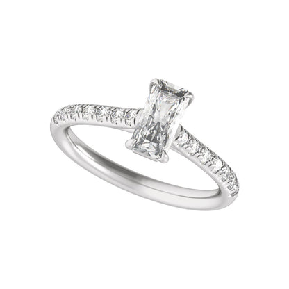 8.6x4.3 mm Radiant 1 1/3 CTW Lab-Grown Diamond Engagement Ring