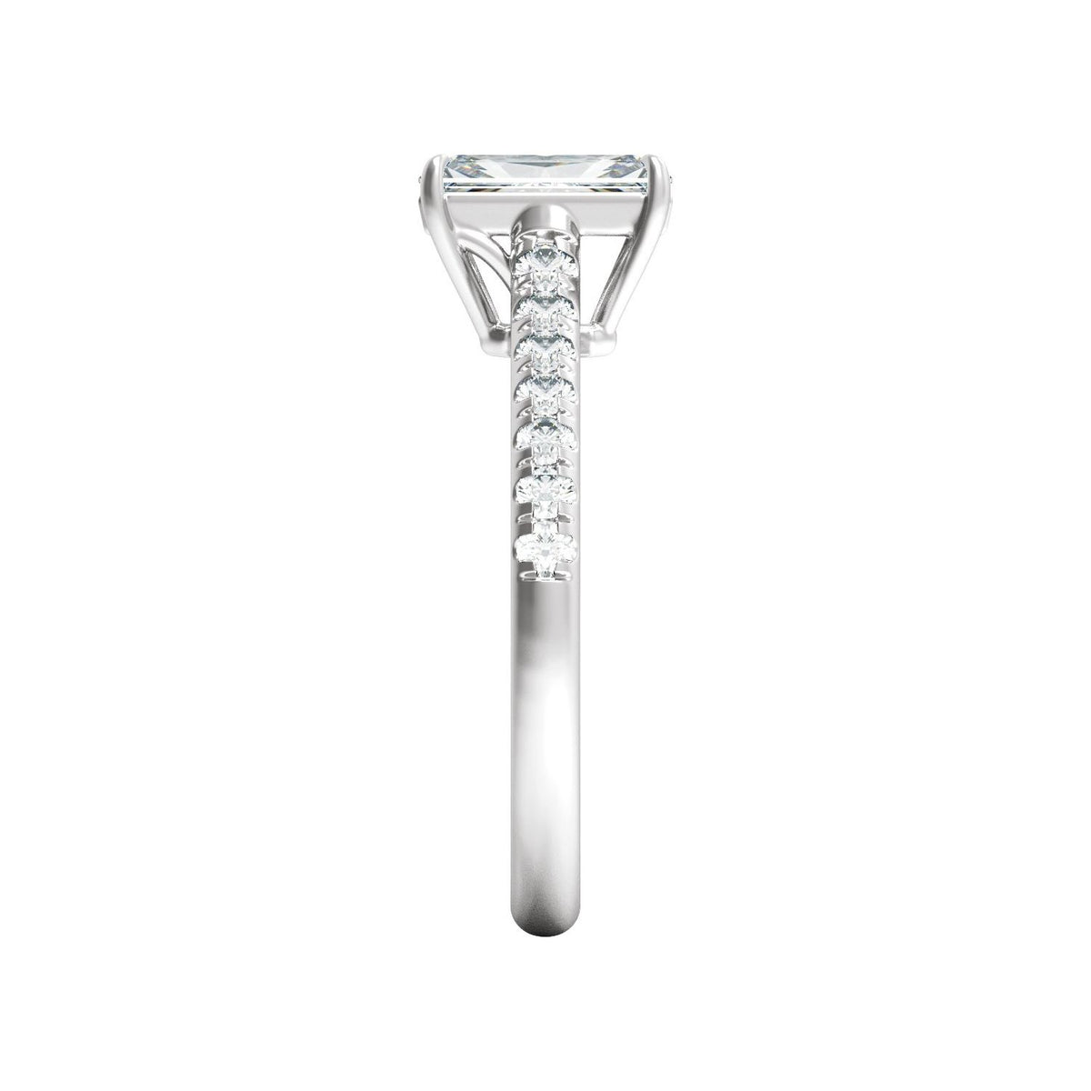 8.6x4.3 mm Radiant 1 1/3 CTW Lab-Grown Diamond Engagement Ring