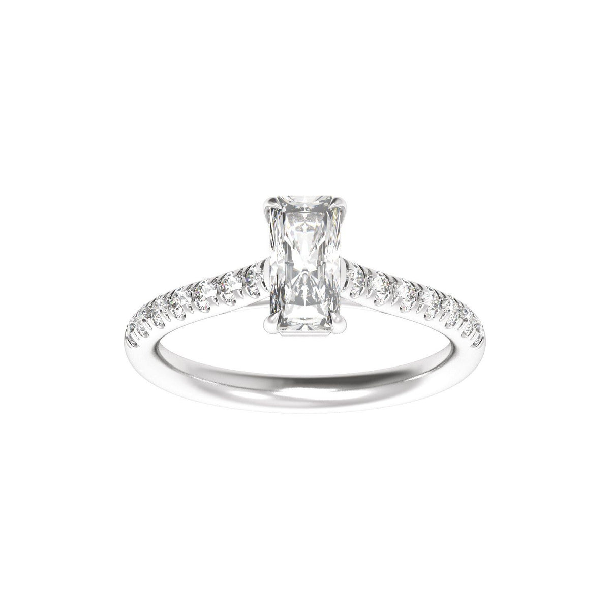 8.6x4.3 mm Radiant 1 1/3 CTW Lab-Grown Diamond Engagement Ring