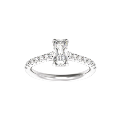 8.6x4.3 mm Radiant 1 1/3 CTW Lab-Grown Diamond Engagement Ring