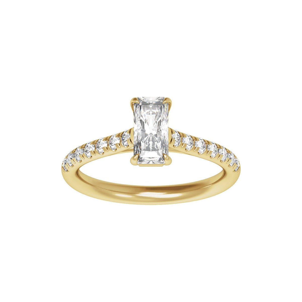 8.6x4.3 mm Radiant 1 1/3 CTW Lab-Grown Diamond Engagement Ring