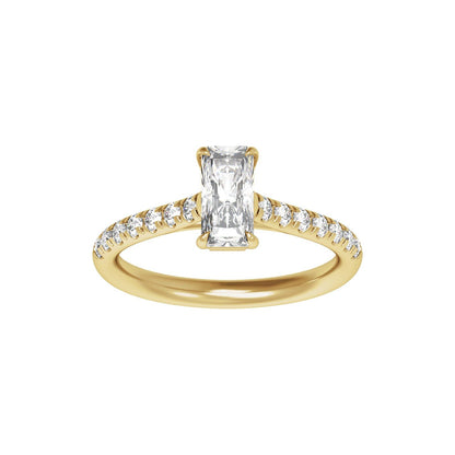 8.6x4.3 mm Radiant 1 1/3 CTW Lab-Grown Diamond Engagement Ring