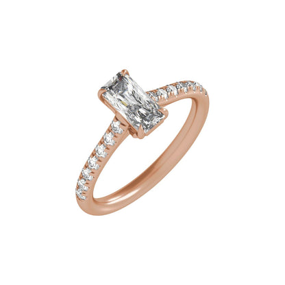 8.6x4.3 mm Radiant 1 1/3 CTW Lab-Grown Diamond Engagement Ring