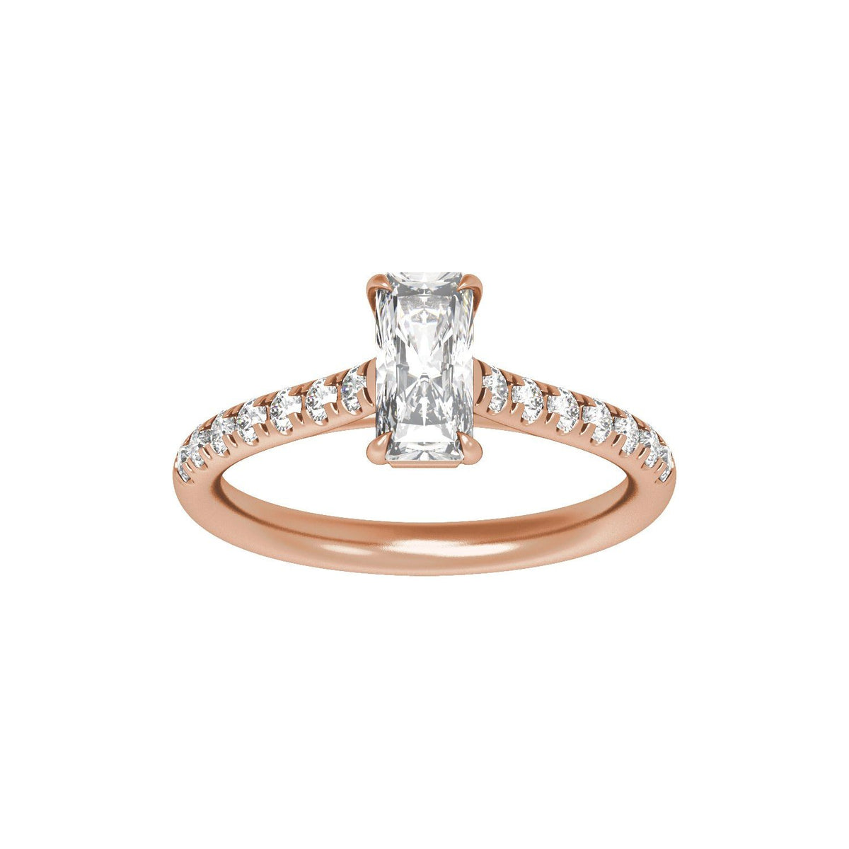 8.6x4.3 mm Radiant 1 1/3 CTW Lab-Grown Diamond Engagement Ring