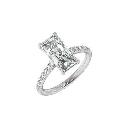 11.8x6.1 mm Radiant 3 1/3 CTW Lab-Grown Diamond Engagement Ring